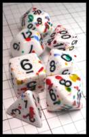 Dice : Dice - Dice Sets - IDTQ Toy Colorful White Confetti with Black Numerals - Temu May 2024